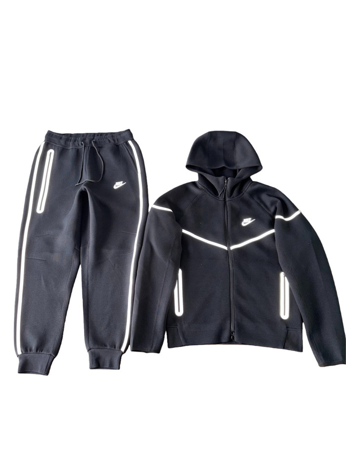 FZ0754 Reflective Strip Series Hoodie & Pants Set 6 colors 28642123
