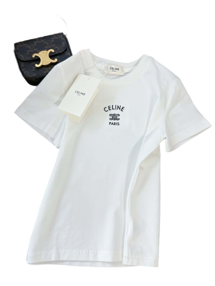 Triomphe Logo & Text Embroidered Cotton T-shirt for Kids 2 colors 29030027