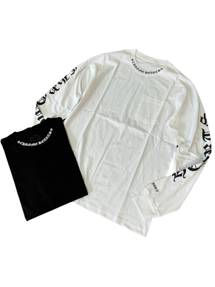1:1 quality version 27878652 Neckline Printed Floral Arm Long Sleeve T-Shirt 2 colors