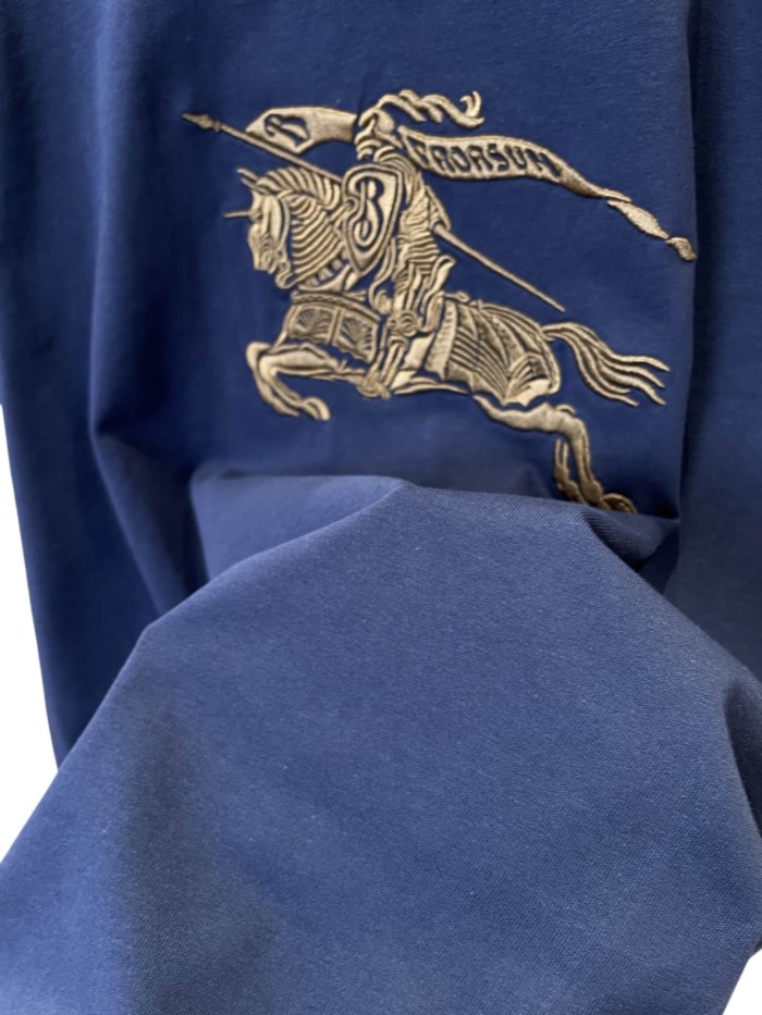 1:1 quality version  letter war horse embroidered crew neck T-shirt 2 colors 28965137