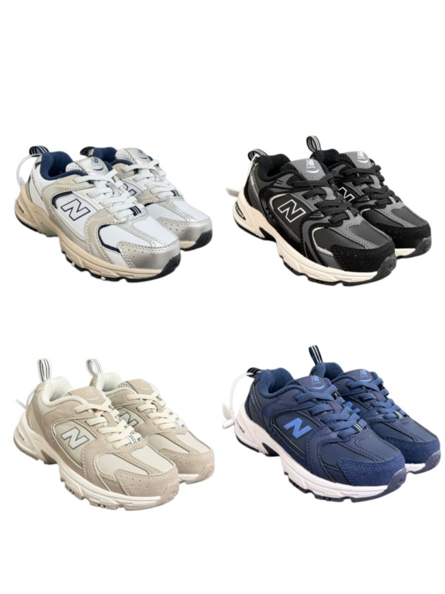 530 Leather Upper Elastic Band Dad Shoes for Kids 4 colors 28998742