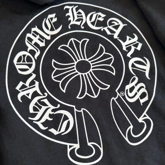 1:1 quality version Full printed dark cross Vertical Lettering Logo and Sanskrit print Zipper Hoodie 2 colors 28782524