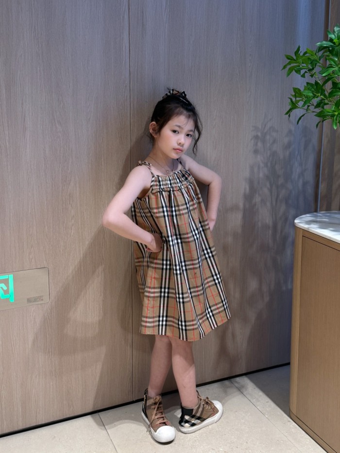 Classic Plaid Sleeveless Strap Dress for Kids 29006816