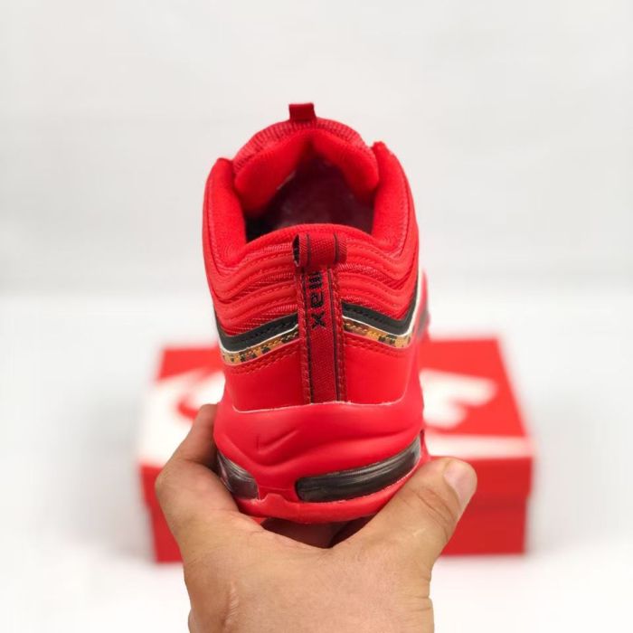 Air Max 97 Red Leopard Print Strip Full-Length Air Cushion Running Shoes 29062799