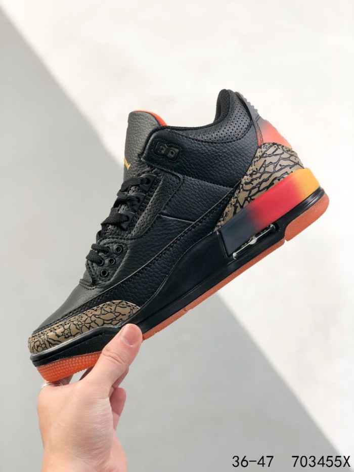 Generation 3 Black and Orange Crackle Basketball Shoes