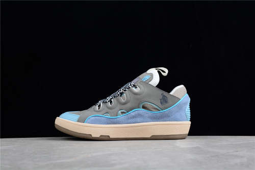 L@nvin Grey and Blue Sneakers