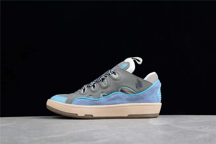 L@nvin Grey and Blue Sneakers