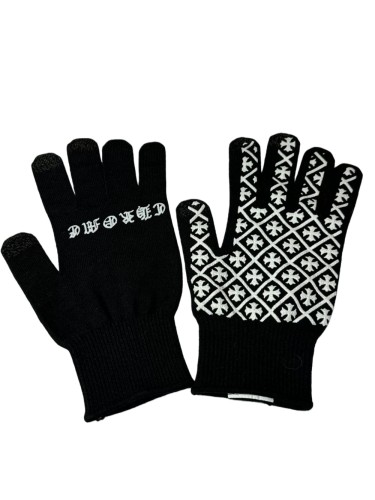 Black and White Cross Gloves 28773729