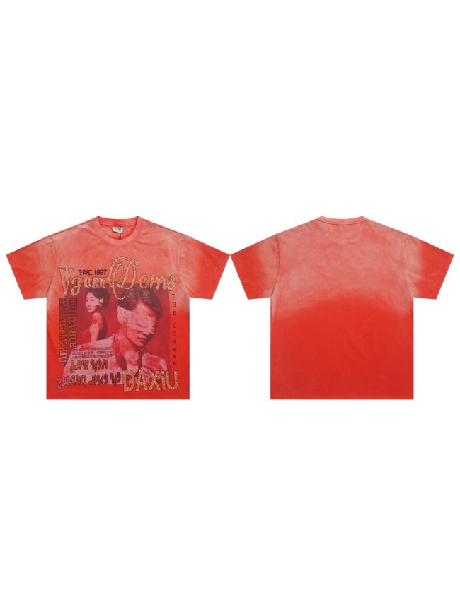 Vale Forever Conman Burned diamond Printed Washed Version Tee