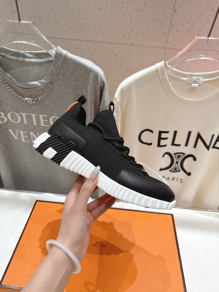 [plus-size shoes]Bouncing Couple Style Nubuck Leather Knit Breathable Casual Sneakers 6 colors 29085406