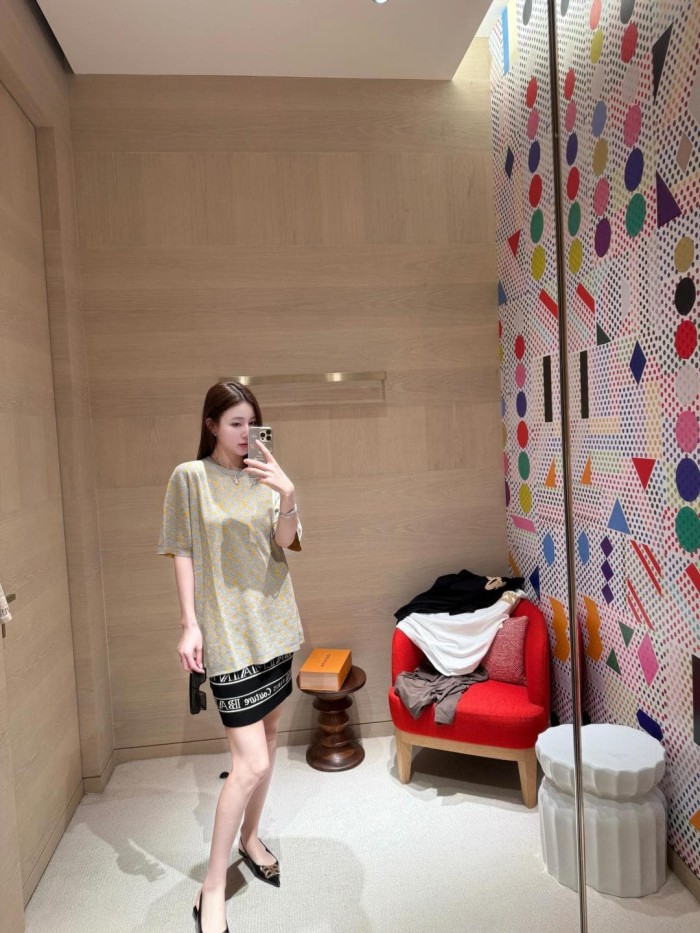 1:1 quality version All-Over Vintage Print Knitted Tee 28903015