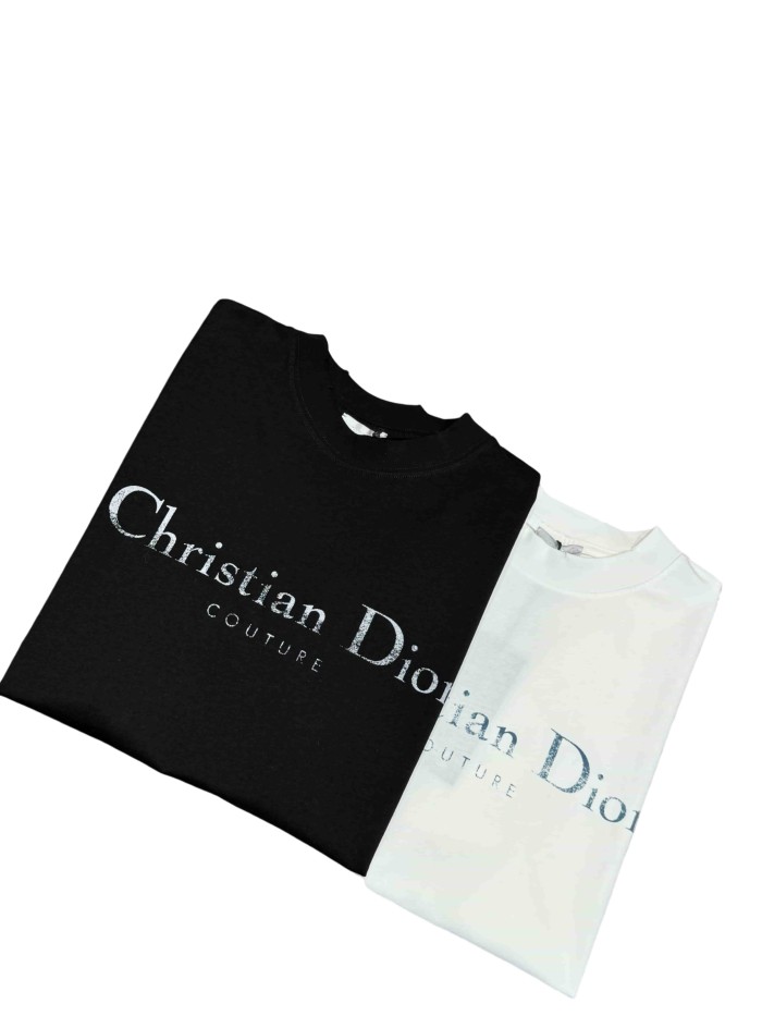 1:1 quality version Letter Vintage Cracked Print Washed T-Shirt 2 colors 28961190