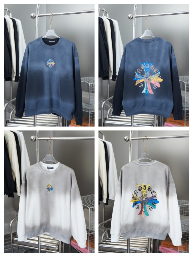 Painted Cross Sanskrit Printed Worn and Aged Sweatshirt 2 colors