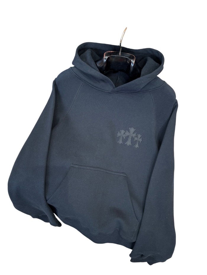 1:1 quality version French Terry Cross Patch 3D Embroidered Hoodie 2 colors 28938242