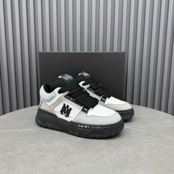 1:1 quality version Grey-Black Color Block Double M Chunky Bread Sneakers 28927016