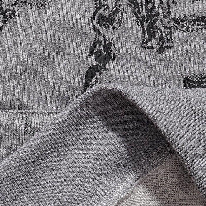 Oversized Neckline Printed Hoodie 28746787