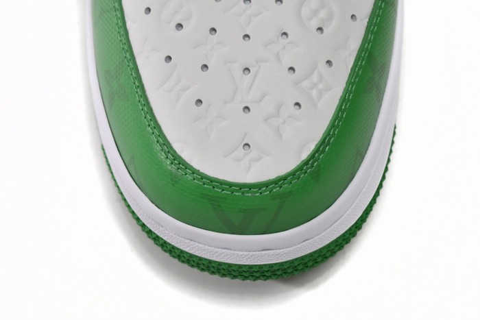 L  x N  Air Force 1 Low By Virgil Abloh White Green