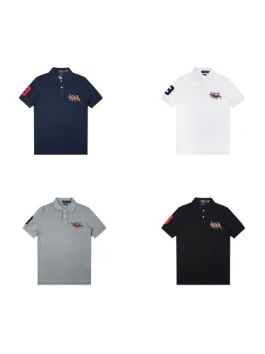 28270251  Embroidered Logo lapel polo shirt 4 colors