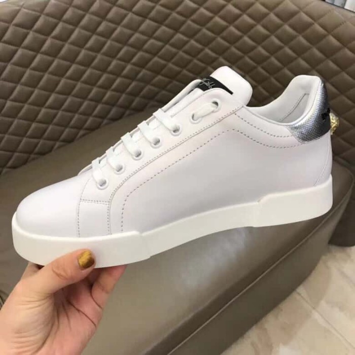 DOLCE    G@BB@N@ SNEAKERS PORTOFINO IN VITELLO NAPPATO CON PATCH   DG23