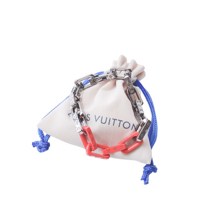 28136572 Red and Silver Colorblock Bracelet
