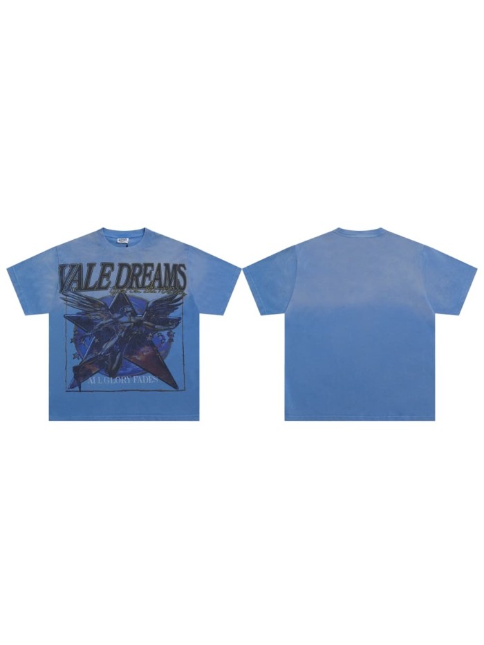Vale Forever Starry angel Printed Washed Version Tee