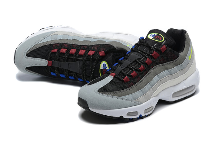 [plus-size shoes]Air Max 95 Grey Black Neon Gradient  Air Cushion Casual Sneakers 29066616