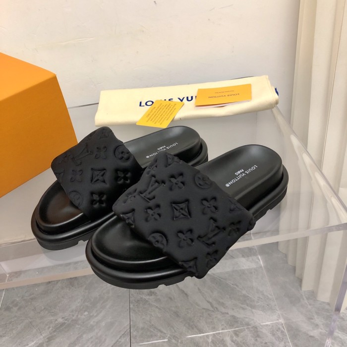 1:1 quality version 28336707 L  PP Flat Comfort Mules 5 colors