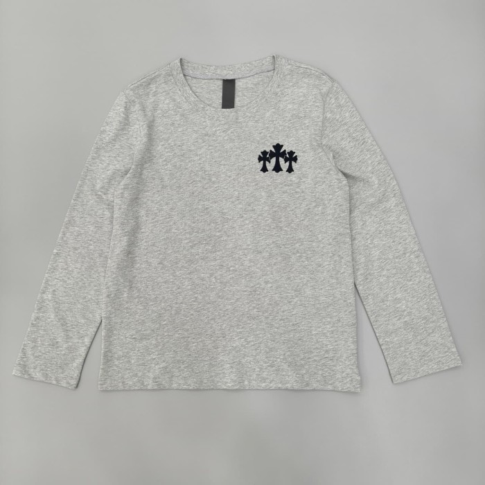 1:1 quality version Tokyo Paris Limited Embroidery Cross Flocked Cotton Long Sleeve T-Shirt 2 colors 29093461