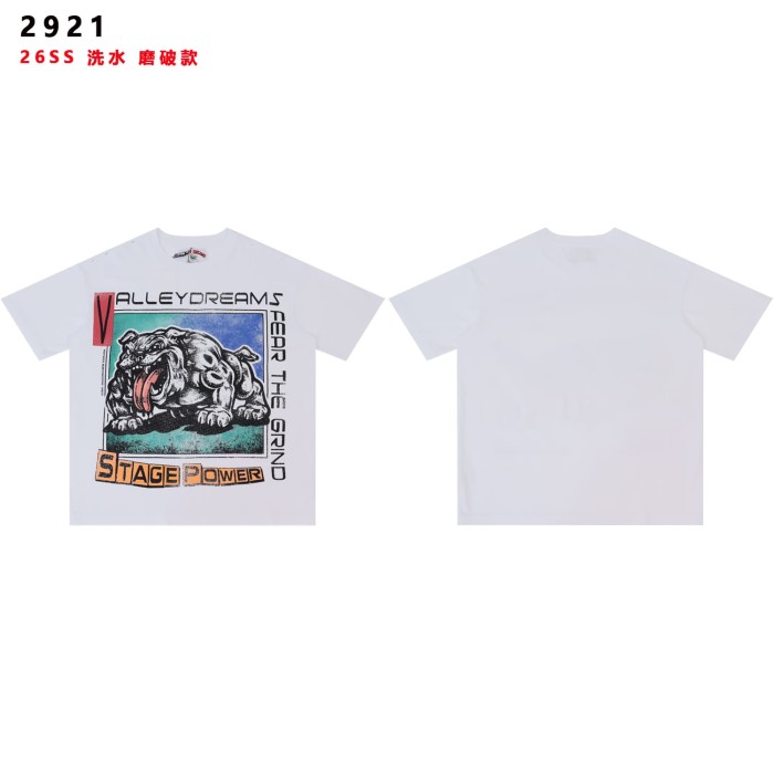 Vintage Bulldog Print Washed Oversized Streetwear T-Shirt 2 colors 28978073