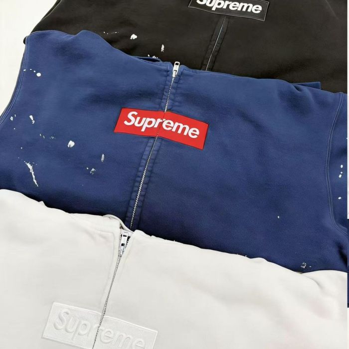1:1 quality version Ink Splash Graffiti Embroidery Logo Zipper Hoodie 3 colors 28997839