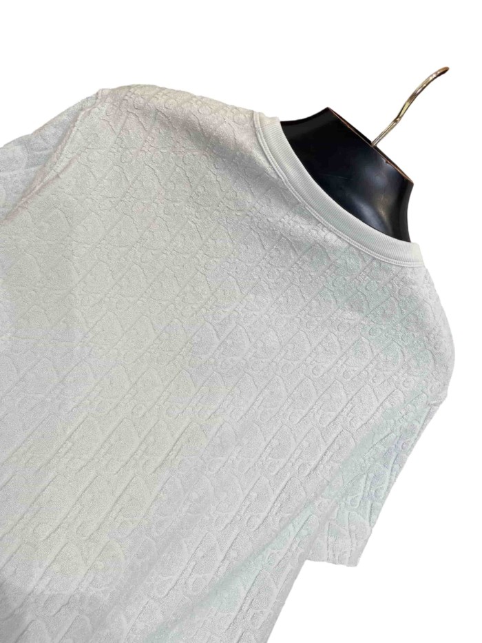 1:1 quality version Embossed Jacquard Cotton T-Shirt 2 colors 28960959