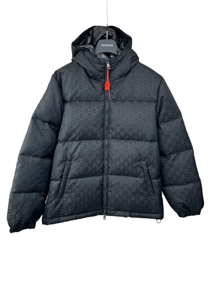 [buy more save more]1:1 quality version Classic Double G black canvas hooded Down Jacket 28759355