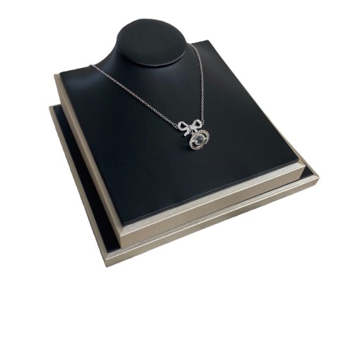 Bowknot Sheer Star Pendant Necklace 28659498