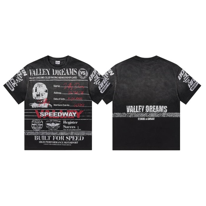 Racing Membership Card Print Washed Tee 29047379
