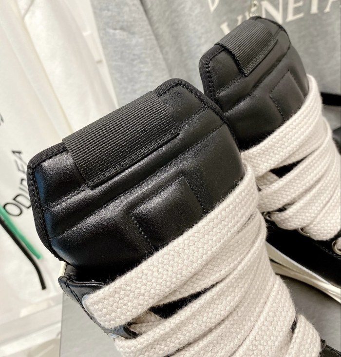 1:1 quality version R*ck0wens 28304003 Big Triangle Chunky Lace Up High Top Shoes