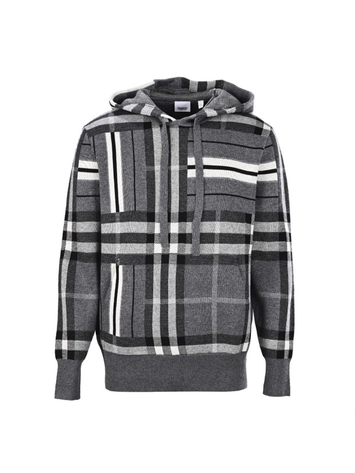 1:1 quality version Striped Knit Hoodie 28494585
