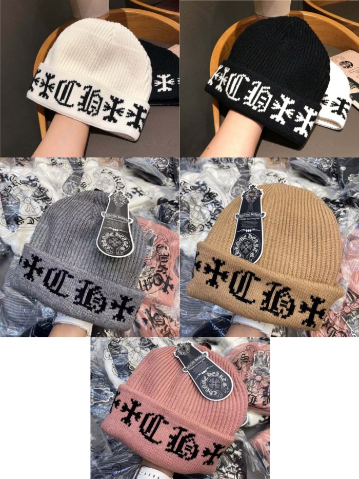 colorblocked patterned knit beanie 5 colors