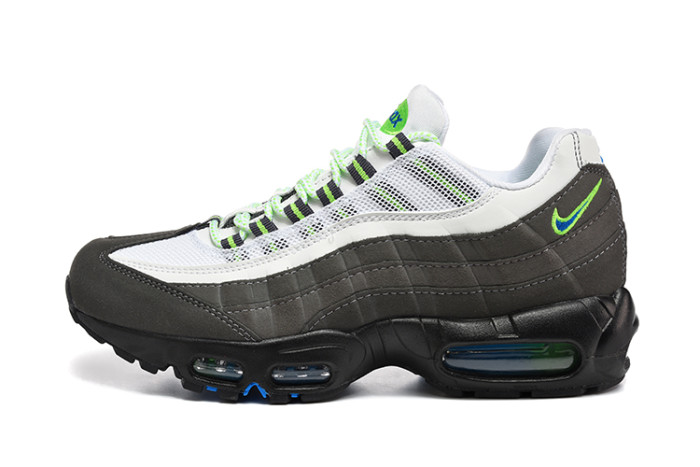 [plus-size shoes]Air Max 95 White Grey Green Retro Sneakers Running Shoes 29038275