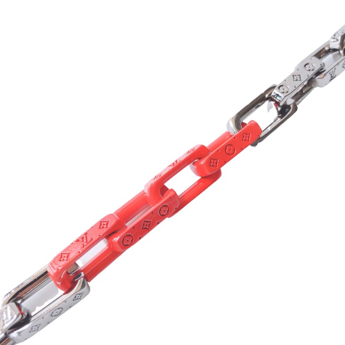 28136572 Red and Silver Colorblock Bracelet