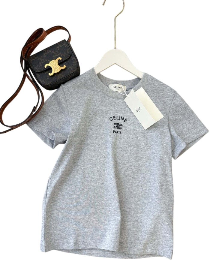 Triomphe Logo & Text Embroidered Cotton T-shirt for Kids 2 colors 29030027