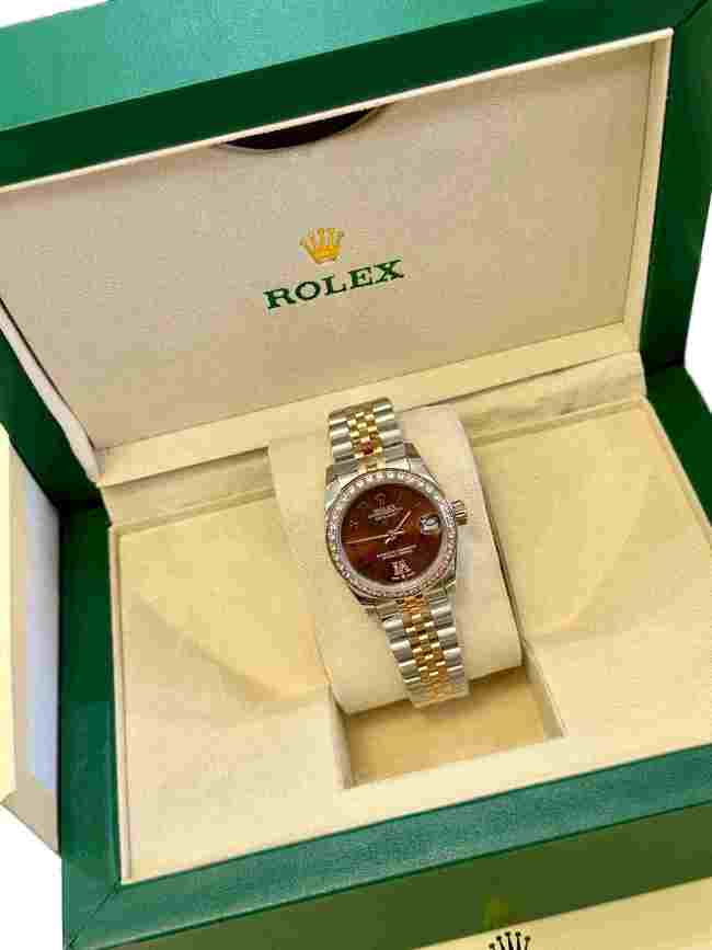 DATE JUST Roman Numeral Diamond-Set Brown Dial Mechanical Movement Watch【Dial diameter:30mm 】28771361