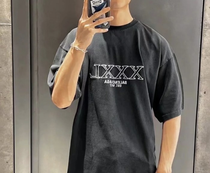 [buy more save more]1:1 quality version Washed and worn XXXL monogrammed short sleeve Tee
