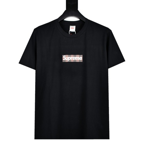 Tartan Plaid Box Logo Crew Neck Tee 2 colors 29047427