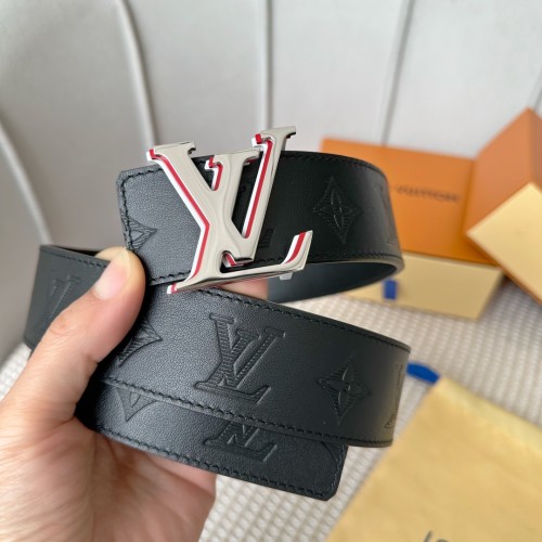 1:1 quality version Black flower reversible leather belt 3 colors