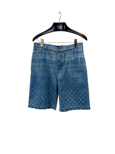 1:1 quality version Vintage Monogram Gradient Jacquard High-Rise Washed Denim Shorts 28968599