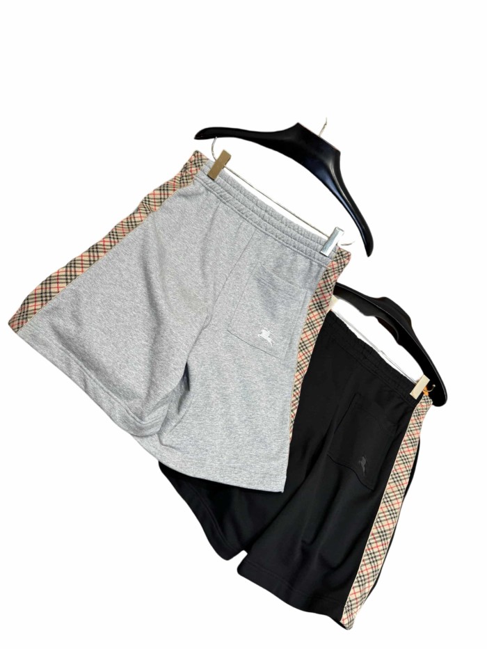1:1 quality version Pocket embroidered plaid webbing shorts 2 colors 28968013
