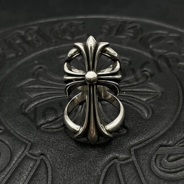 CH Vintage Cross Cross Flower Tomb Sword Hexagram Ring 26 colors