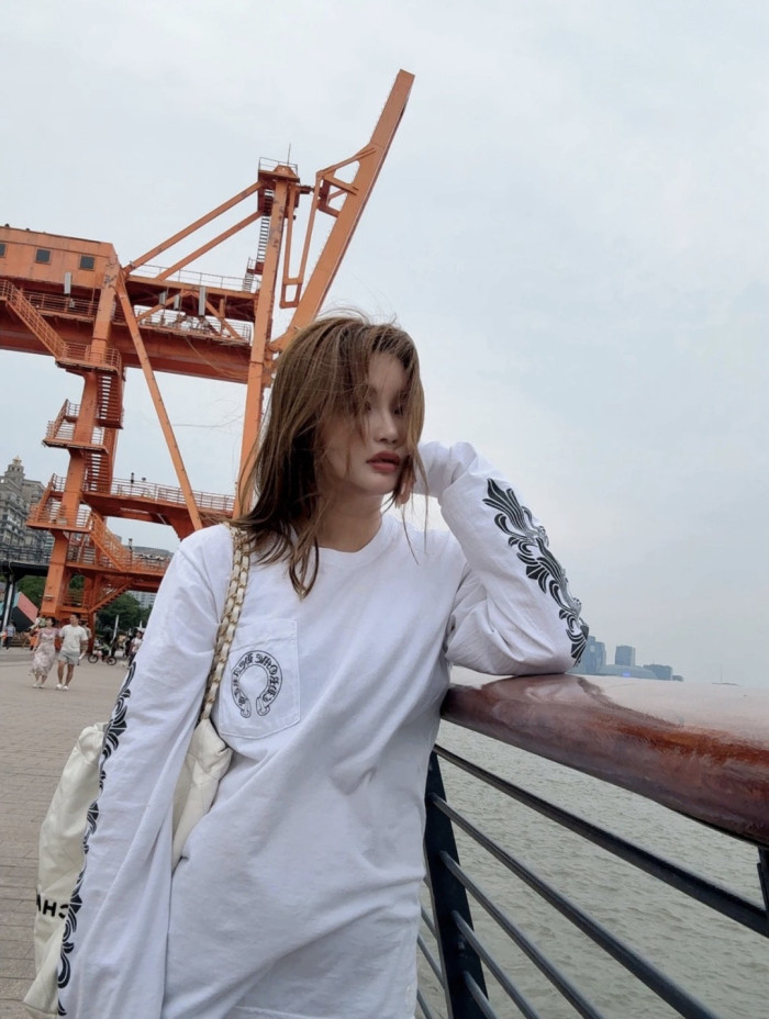 1:1 quality version Classic Floral Sleeve Horse Hoof Print Long Sleeve T-Shirt 2 colors 28711236