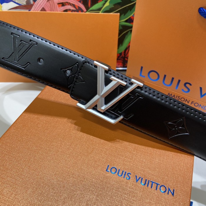 3D Matte Silver Buckle Belt【Width 3.5 cm】28549010