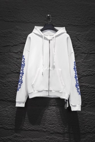 Back blue big tongue flower arms printed hoodie